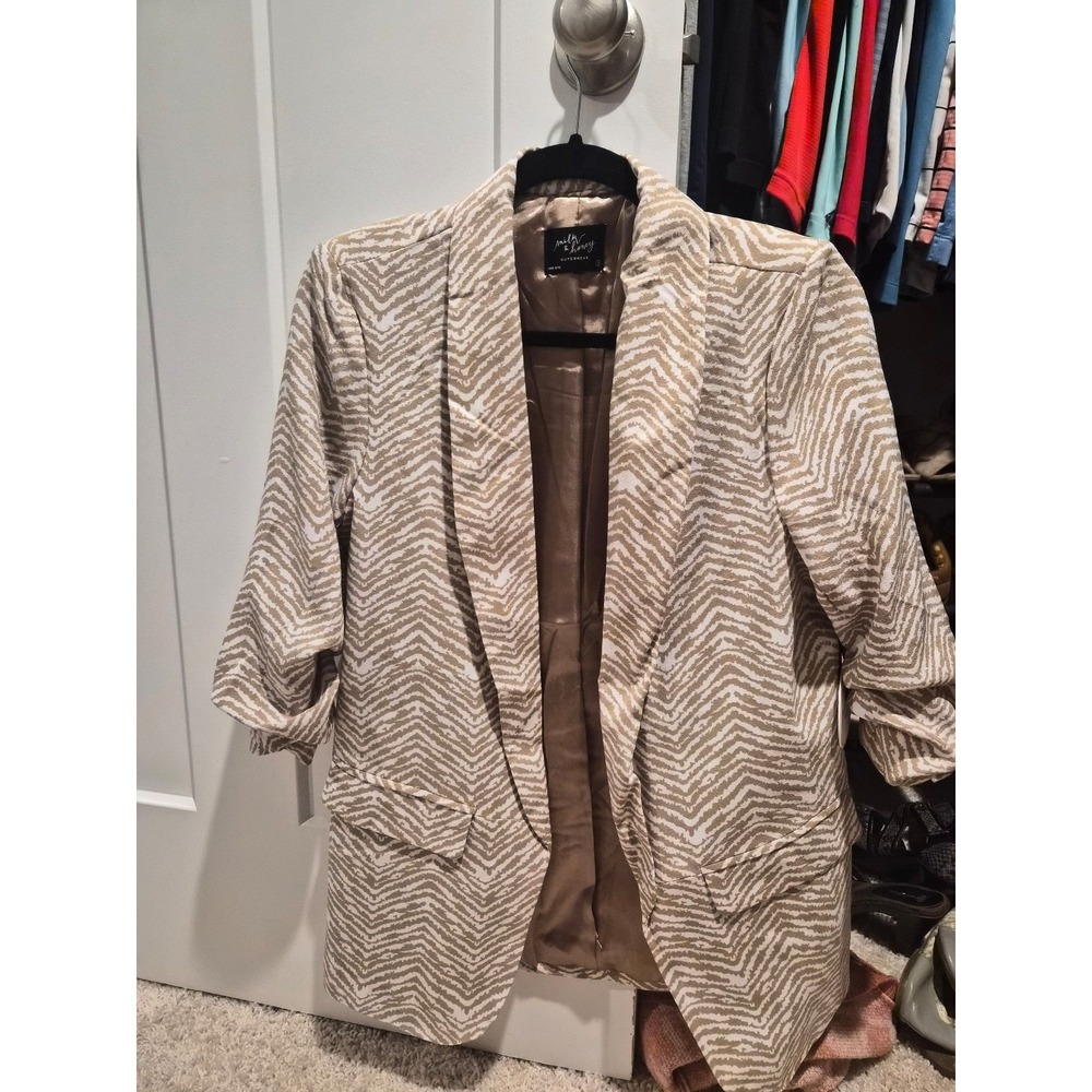 NWT Milk & Honey Women's Zebra Print Blazer